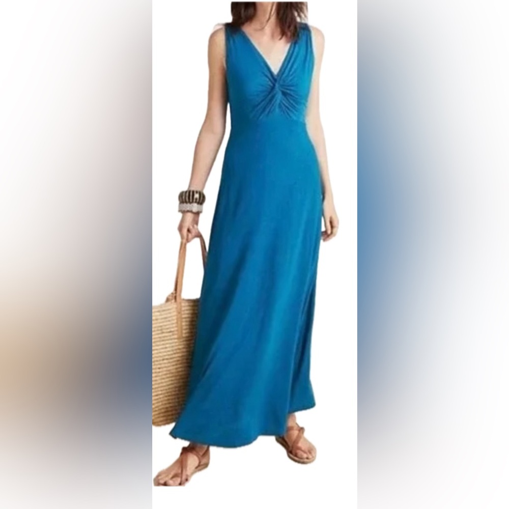 ANTHROPLOGIE Maeve Teal Maxi Dress. Sz Small